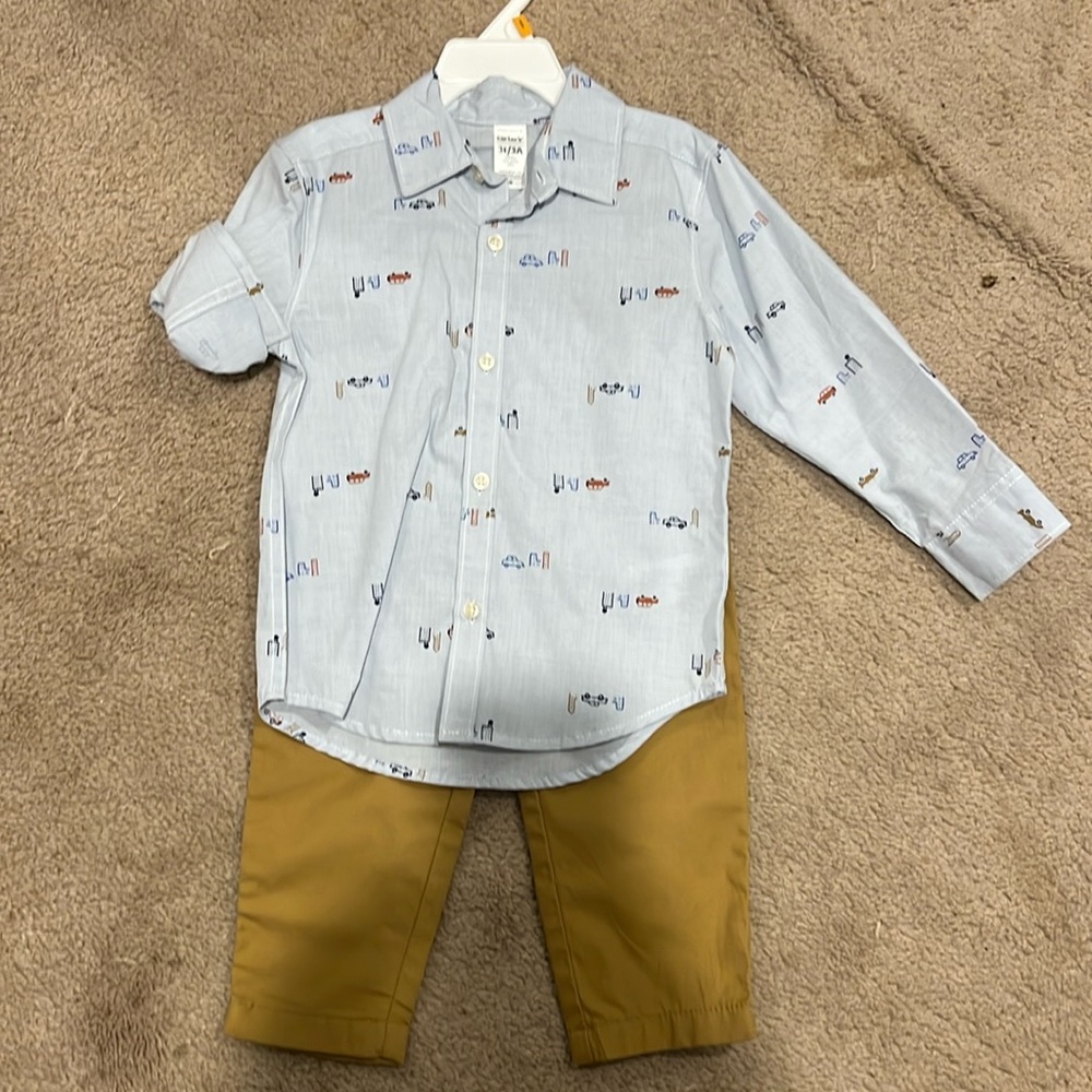 Toddler, boy, pants, and shirts set